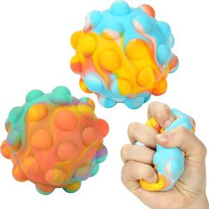 Pop It Stress Ball Fidget Sensory Push Pop (2 Packs of 2)